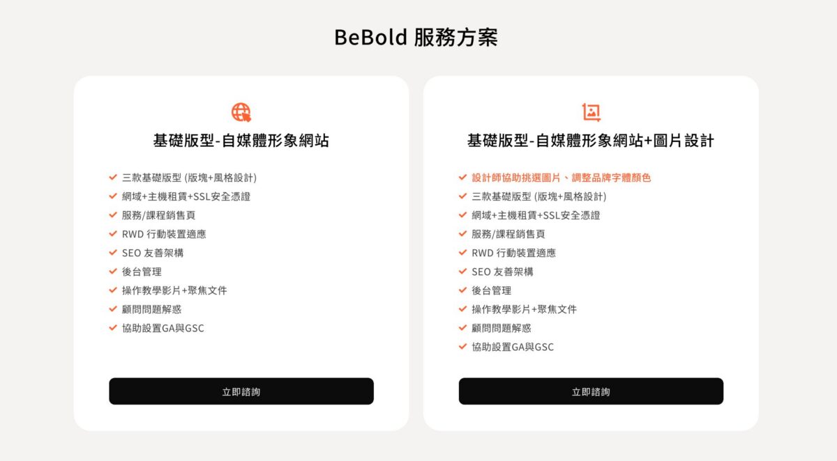 找BEBOLD,讓你的品牌擁有網站+SEO 架構